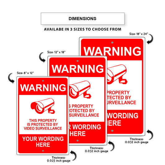 Warning This Property Is Procted By Video Surveillance Sign