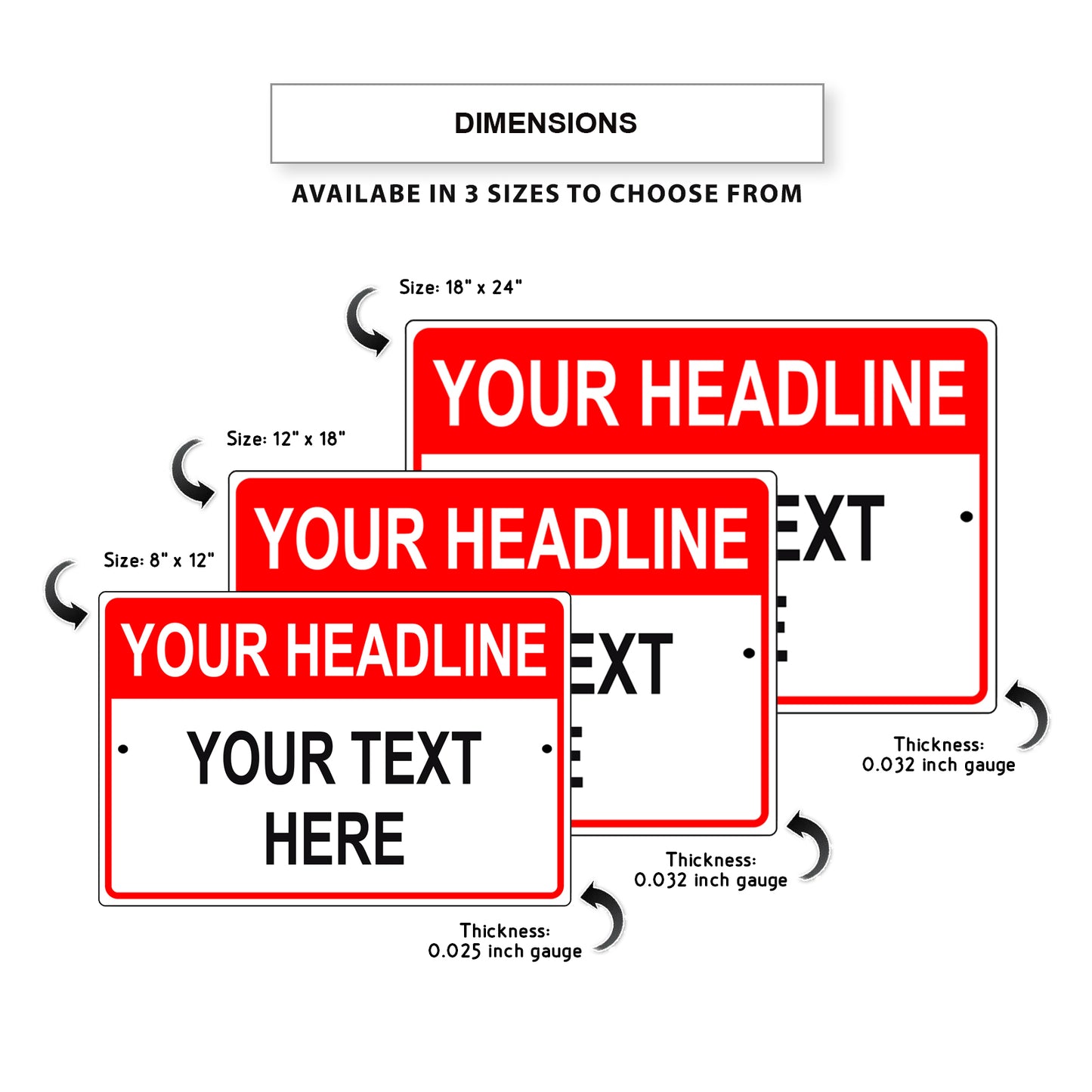 Your Headline Your Text Here Sign
