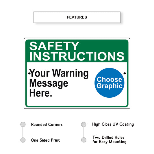 Safety Instructions Your Warning Message Here Sign