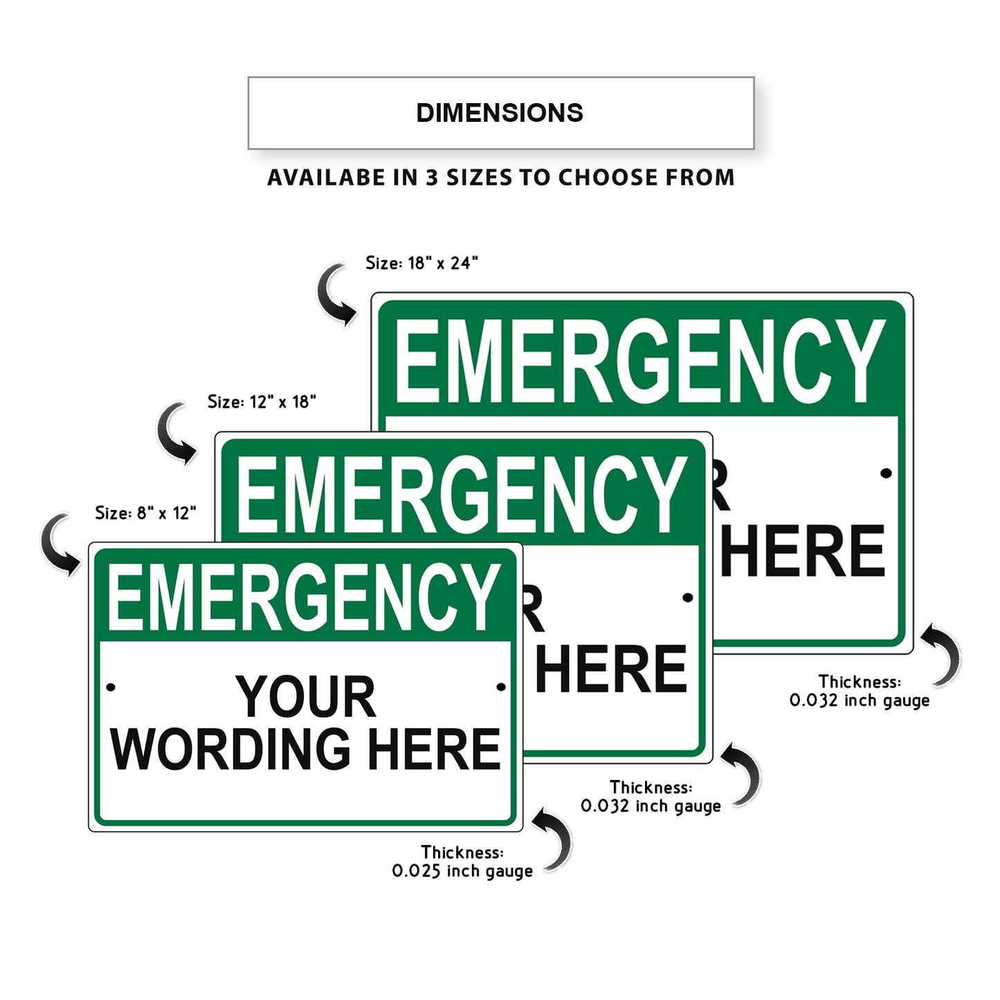 Emergency Your Wording Here Sign