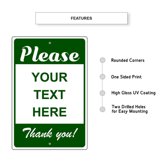 Please Your Text Here Thank You Sign