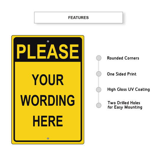Please You Wording Here Sign