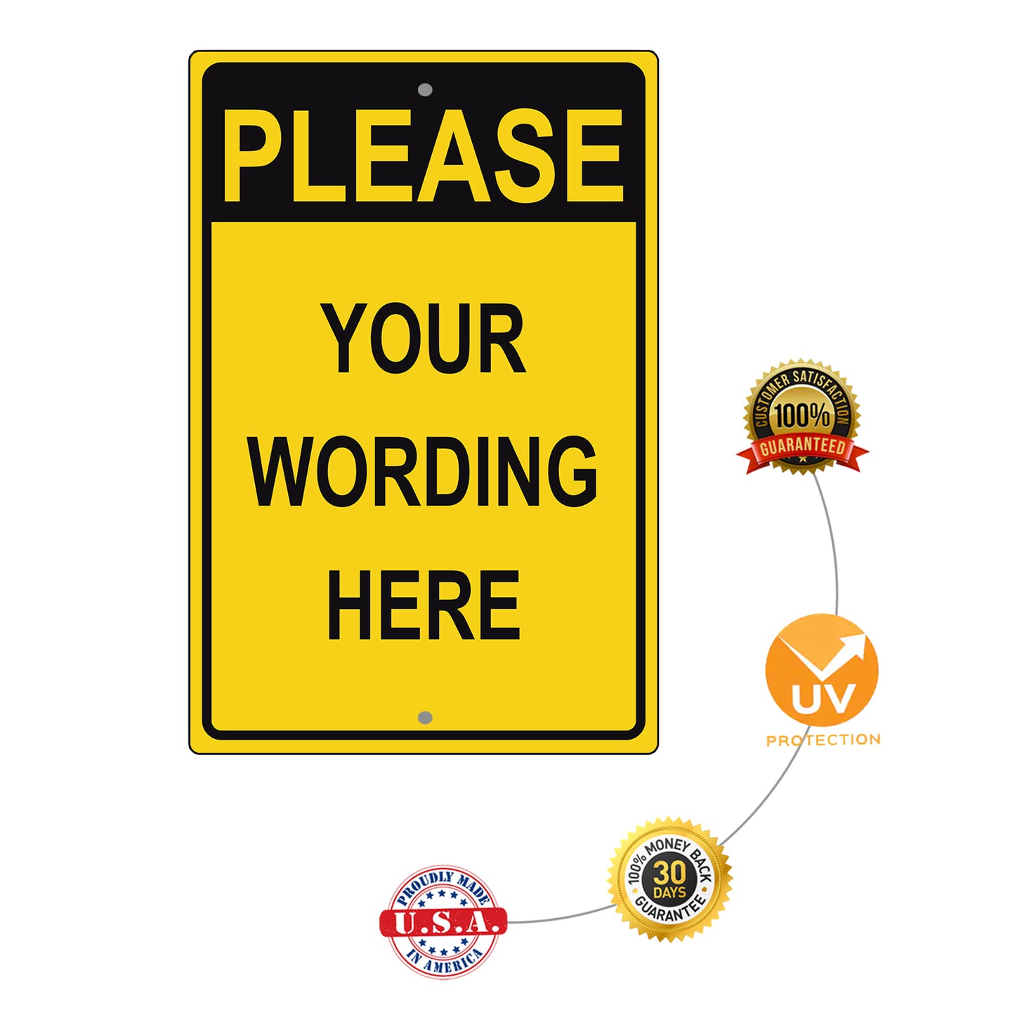 Please You Wording Here Sign