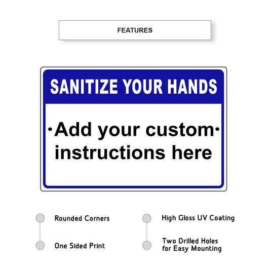 Sanitize Your Hands Sign