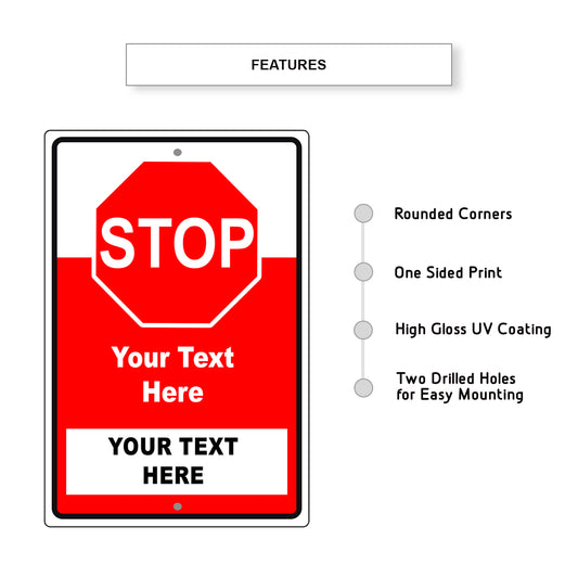 Stop Your Text Here Sign
