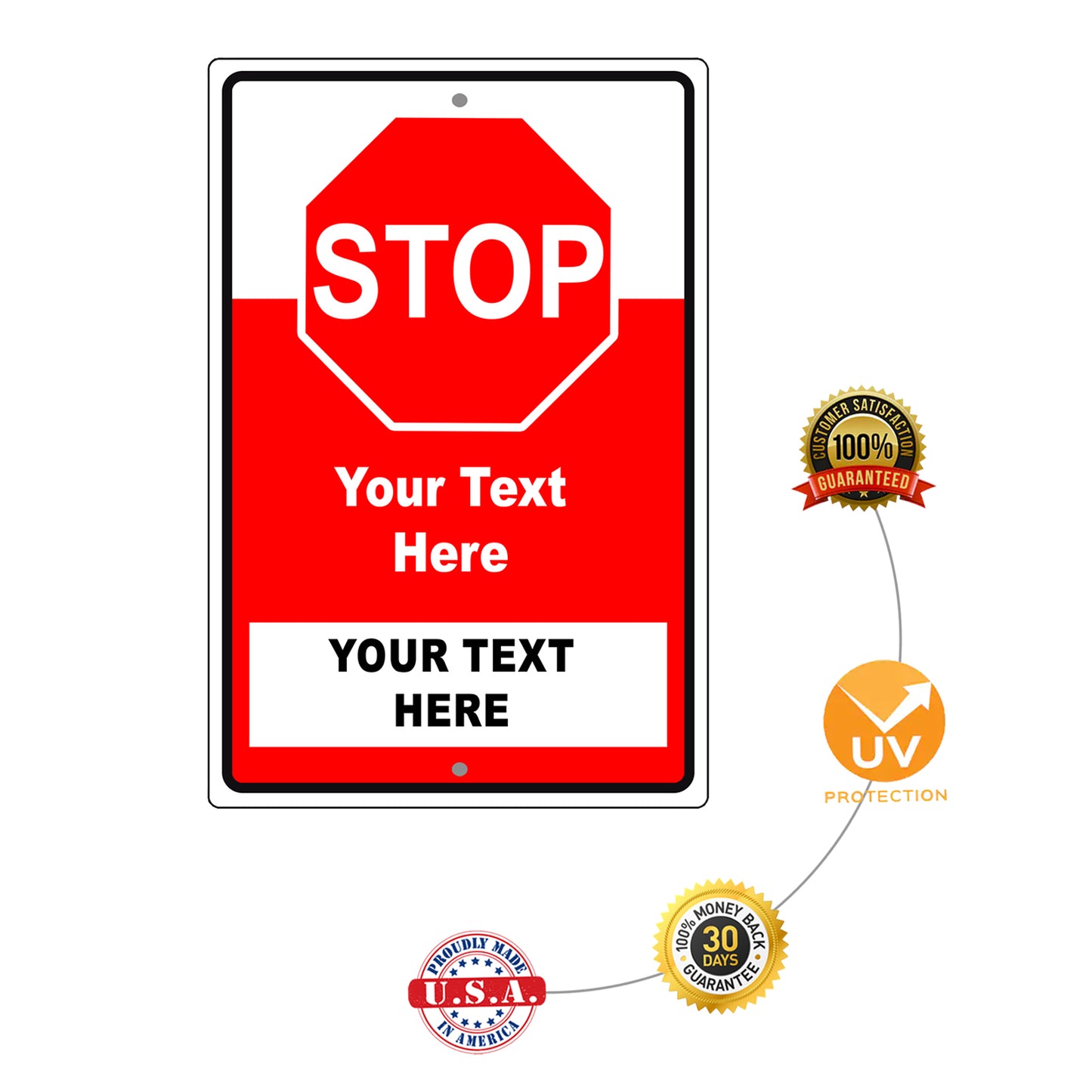 Stop Your Text Here Sign