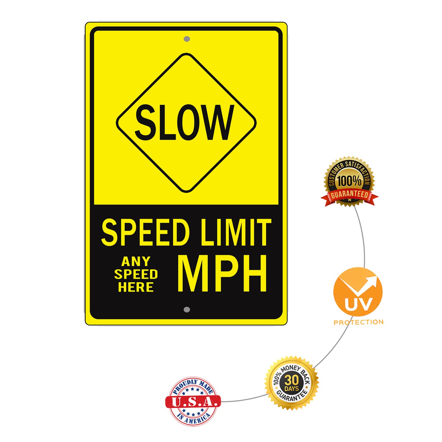 Slow Speed Limit MPH Sign