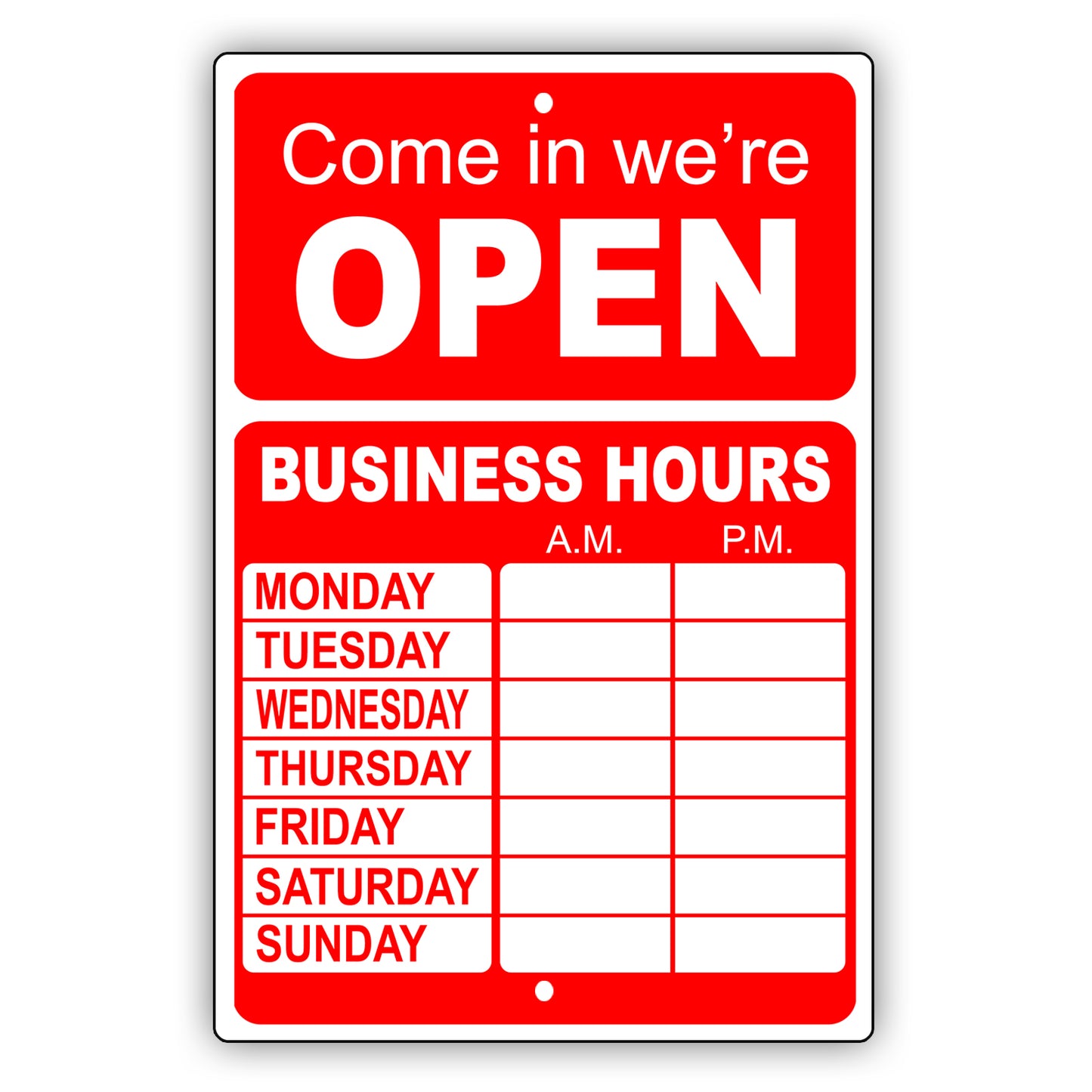 Come In We're Open Sign