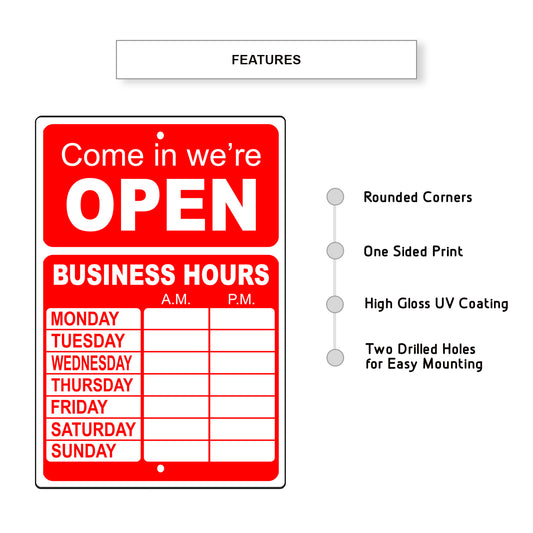 Come In We're Open Sign