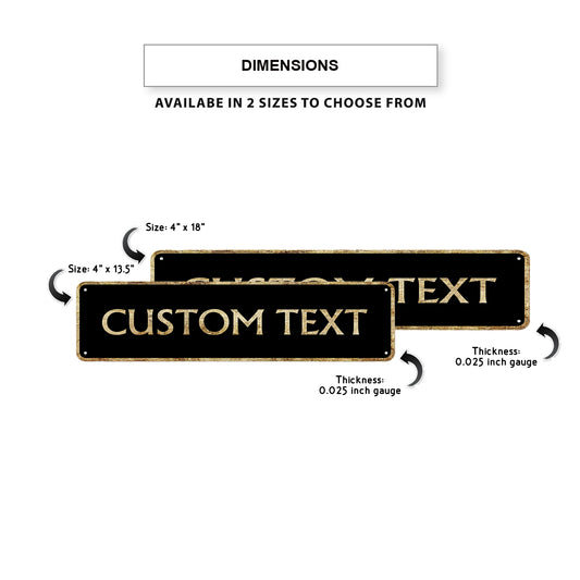 Custom Text Street Sign