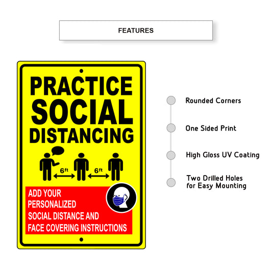 Practice Social Distancing Sign