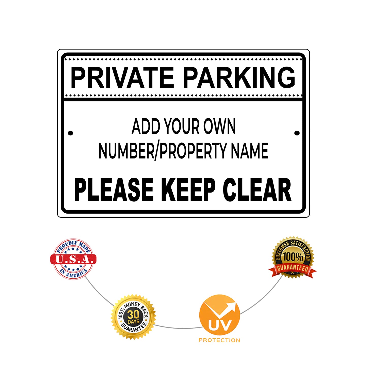 Private Parking Please Keep Clear Sign