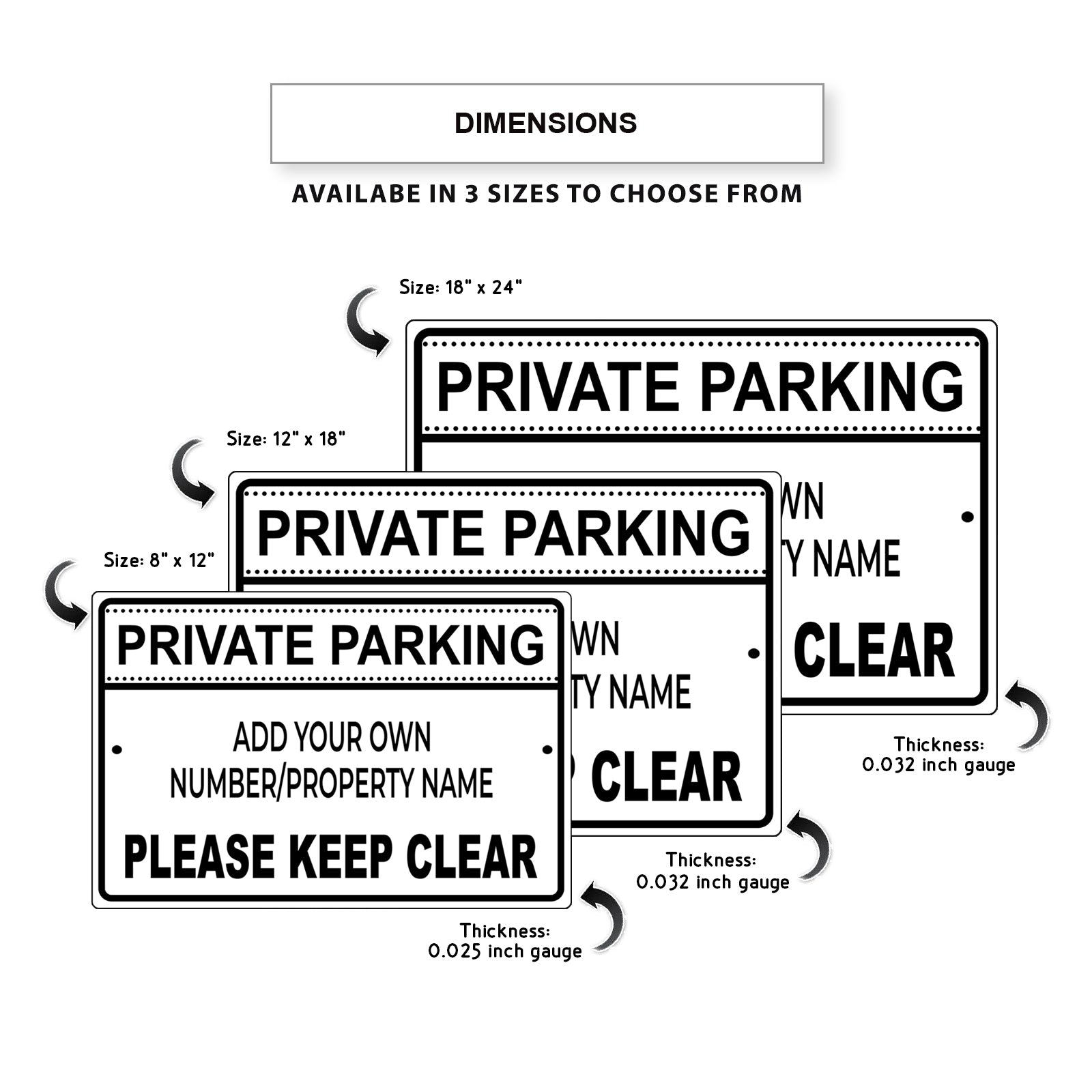 Private Parking Please Keep Clear Sign