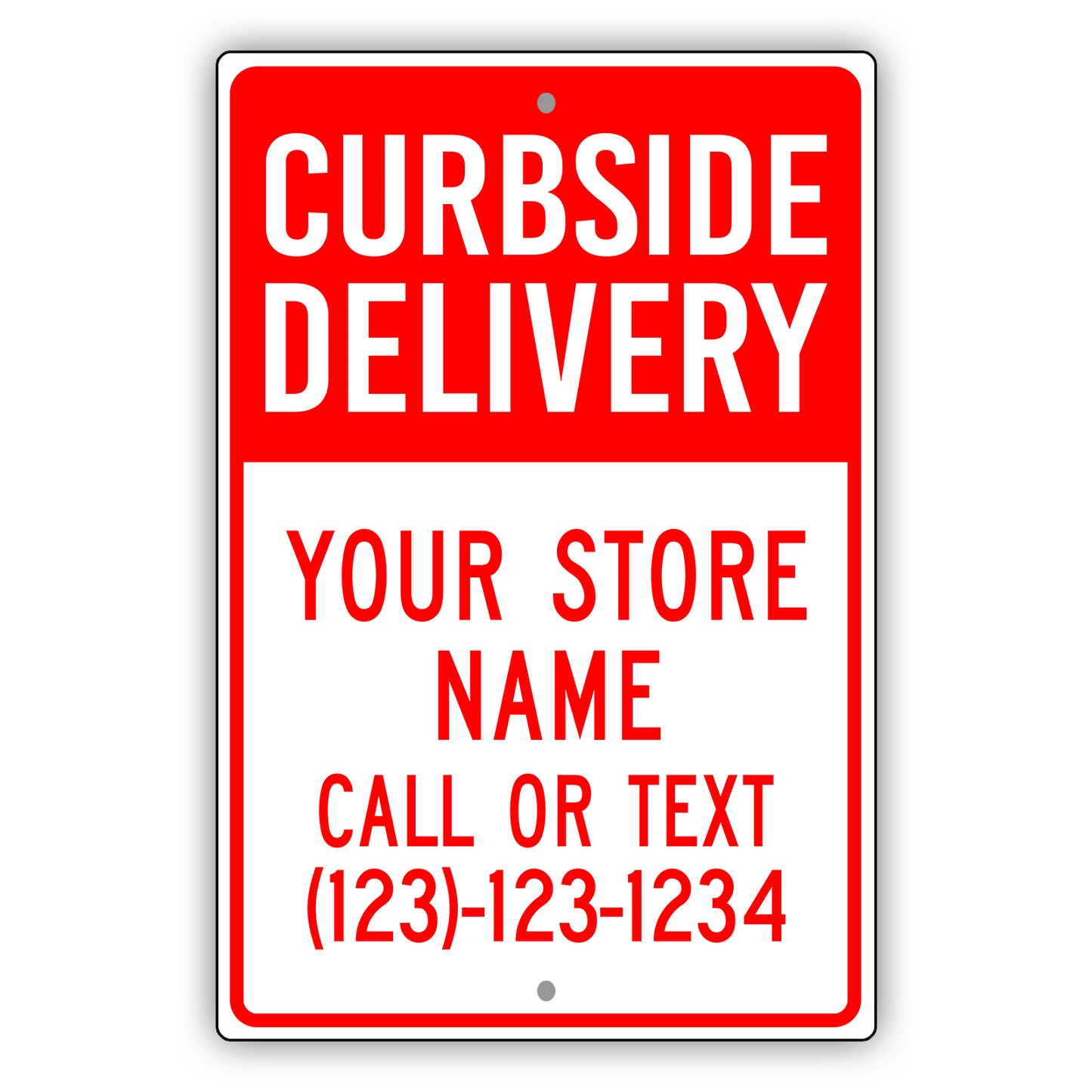 Curbside Delivery Sign