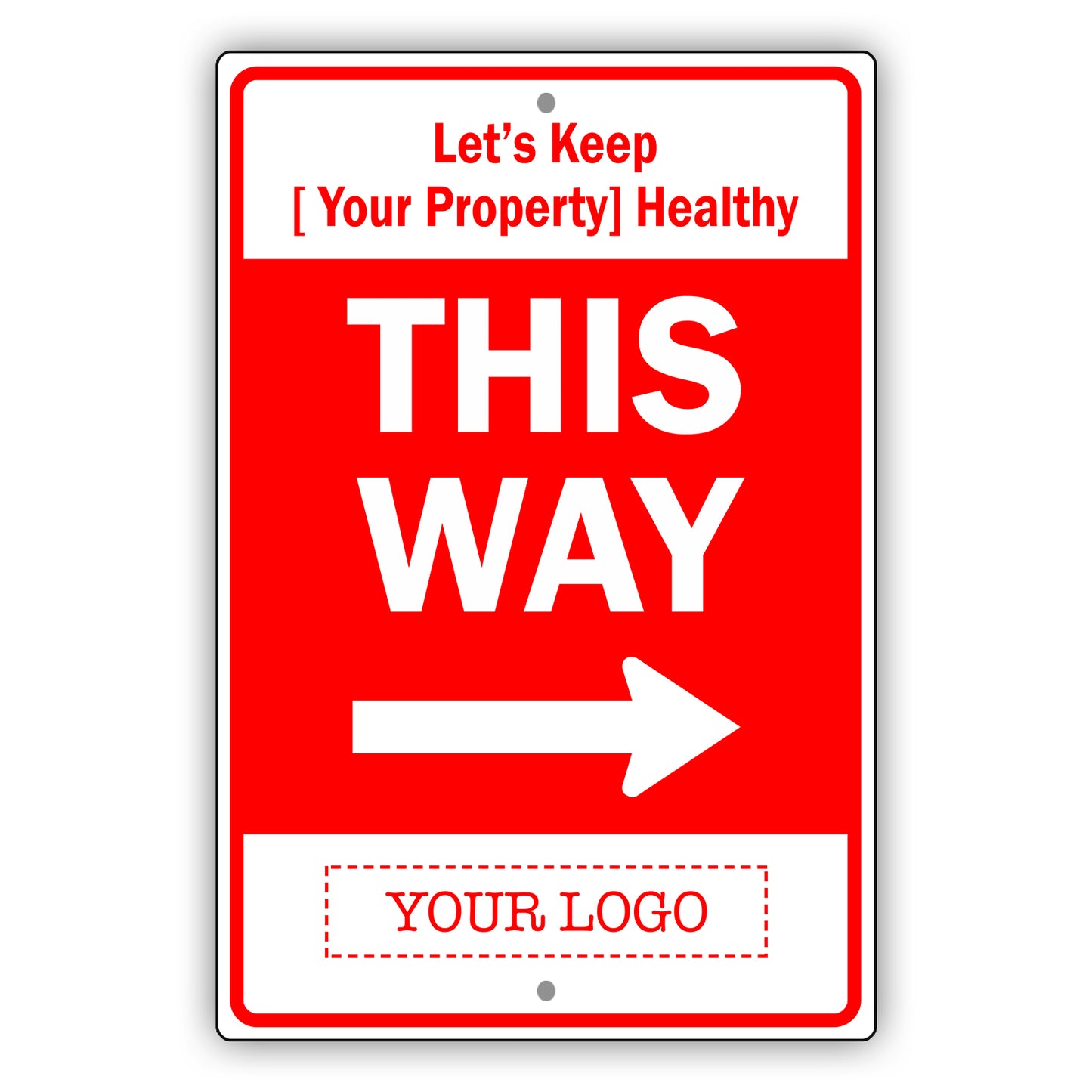 This Way Right Arrow Sign