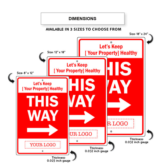 This Way Right Arrow Sign