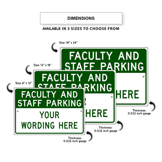 Faculty Amd Staff Parking Sign