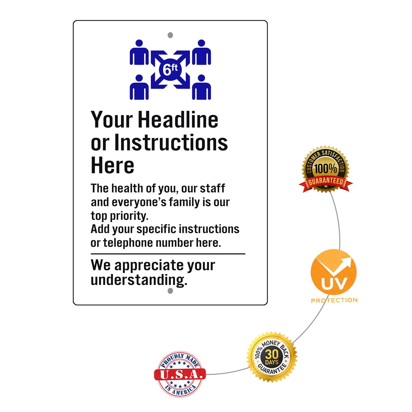 Your Headline Or Instructions Here Sign