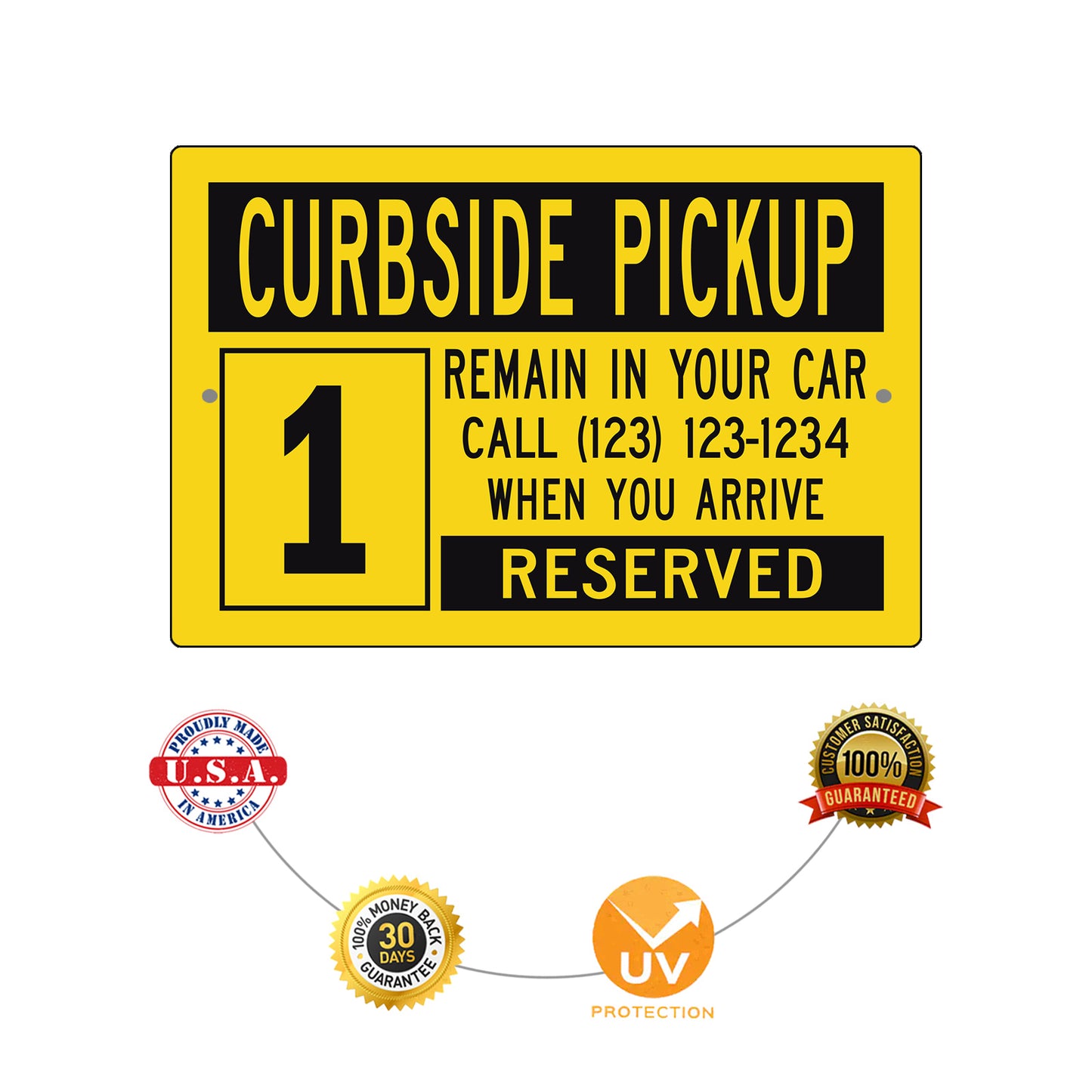 Curbside Pickup Reserved Sign