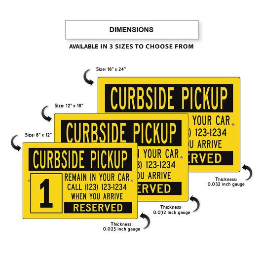 Curbside Pickup Reserved Sign