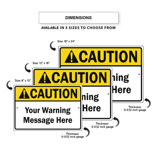 Caution Your Warning Message Here Sign
