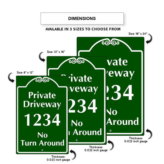 Private DriveWay 1234 Sign
