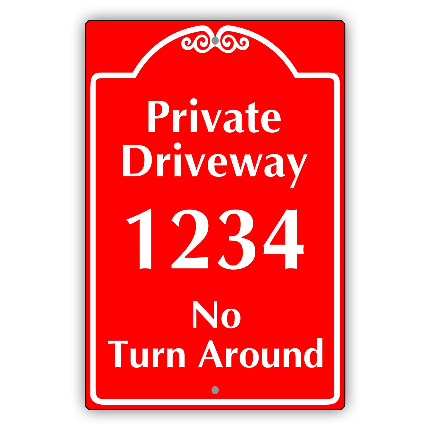 Private DriveWay 1234 Sign