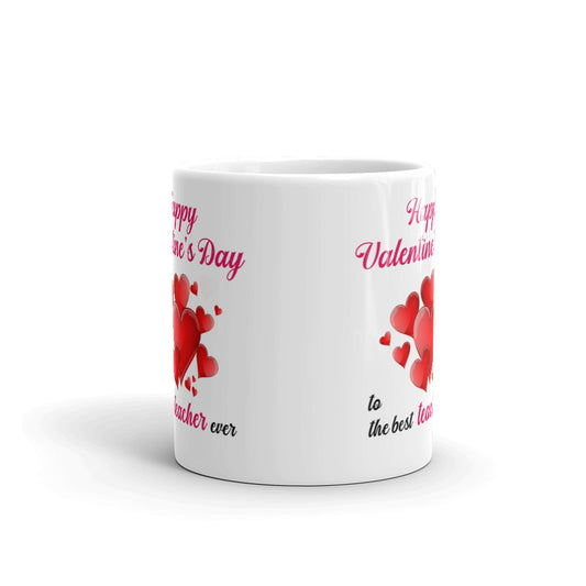 Happy Valentine Day Teacher Coffee Tea Cup Ceramic Mug Best Gift For Lovers
