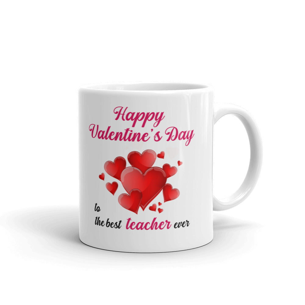 Happy Valentine Day Teacher Coffee Tea Cup Ceramic Mug Best Gift For Lovers