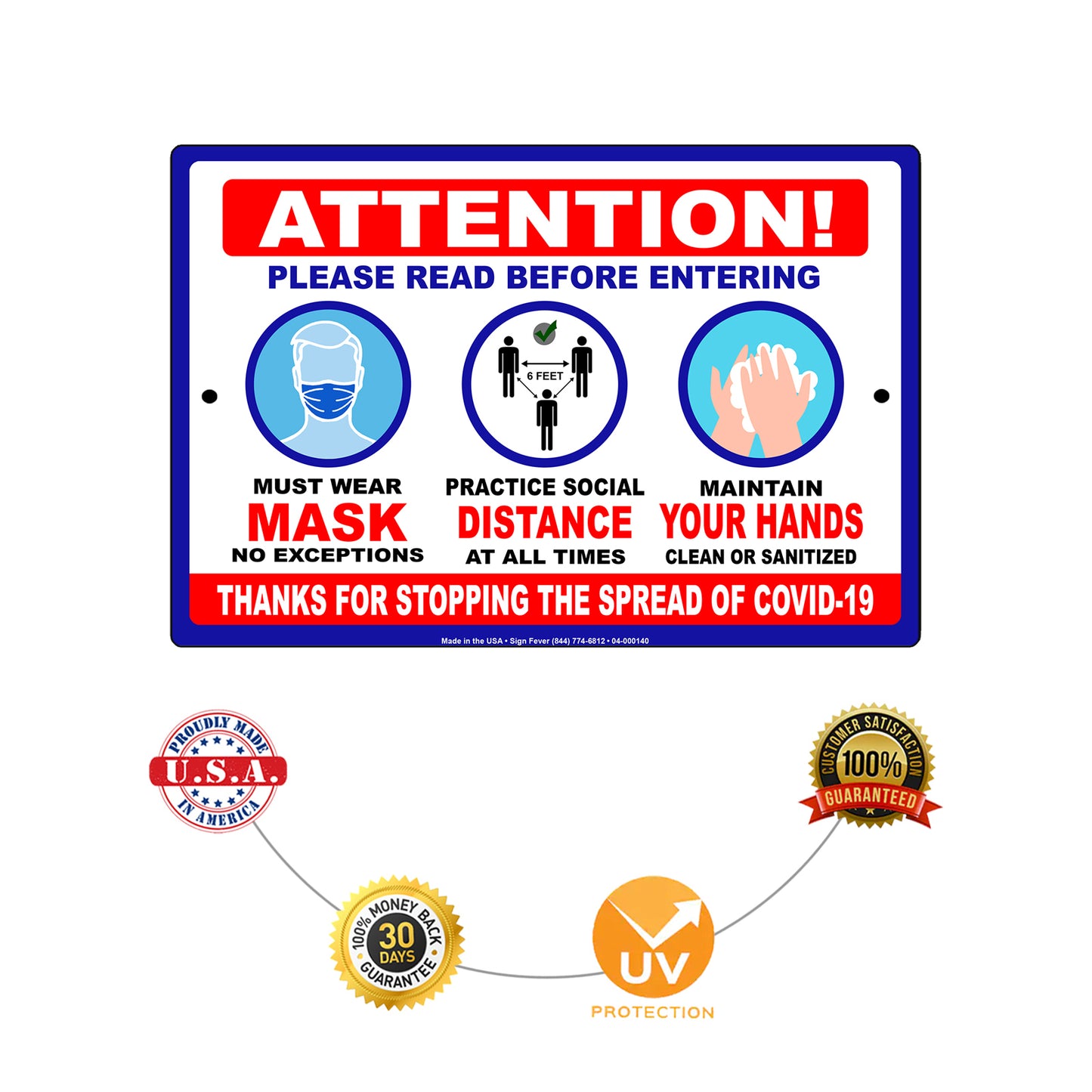 Attention Please Read Safety Precautions Before Entering Sign