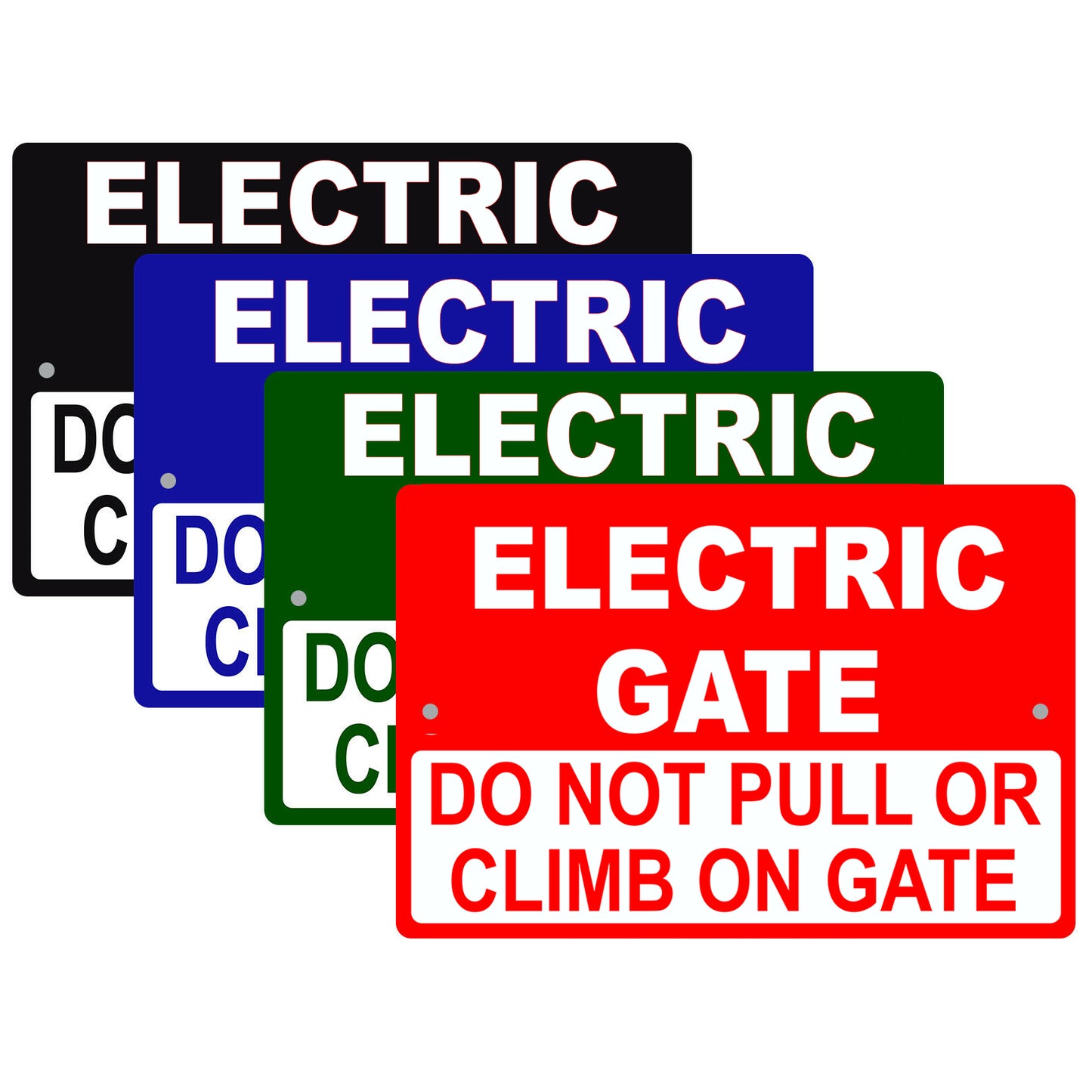 Electric Gate Do Not Pull Or Climb On Gate Sign