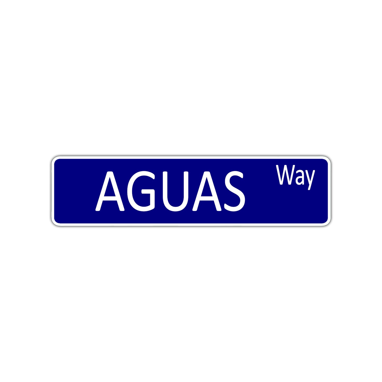 Aguas Way Aluminum Street Sign