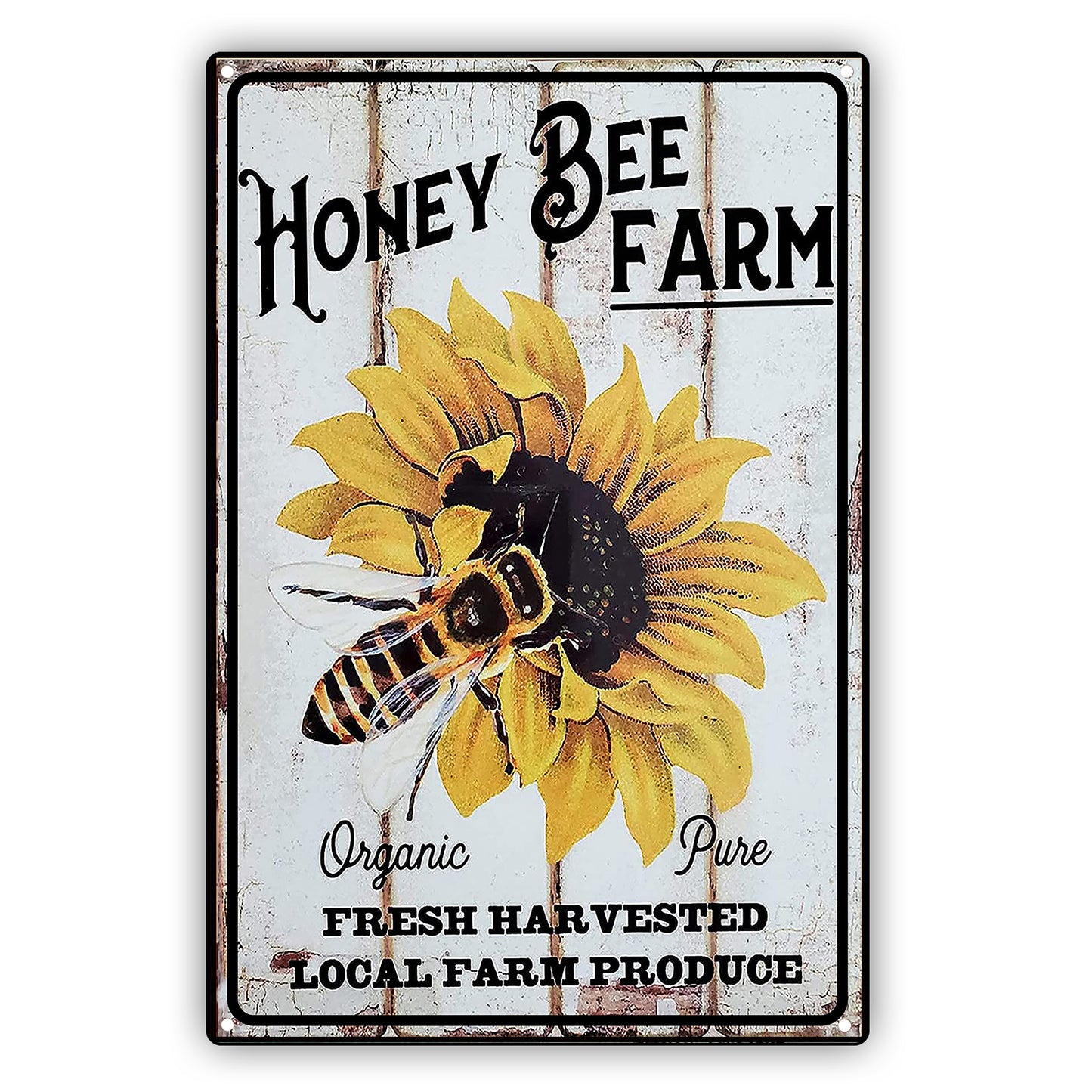 Honey Bee Farm Fresh Har Vested Local Farm Produce Sign