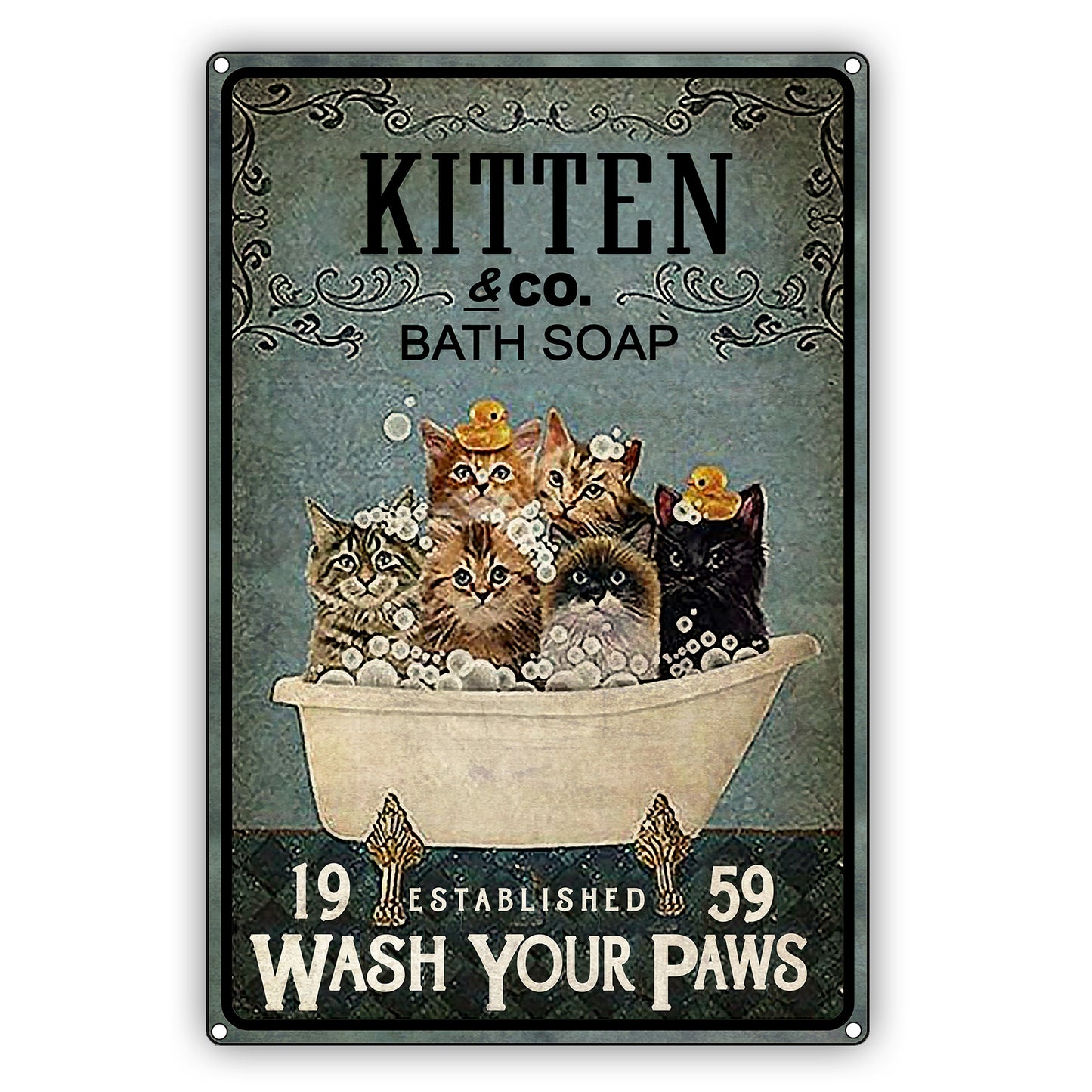 Kitten & Co. Bath Soap Vintage Sign