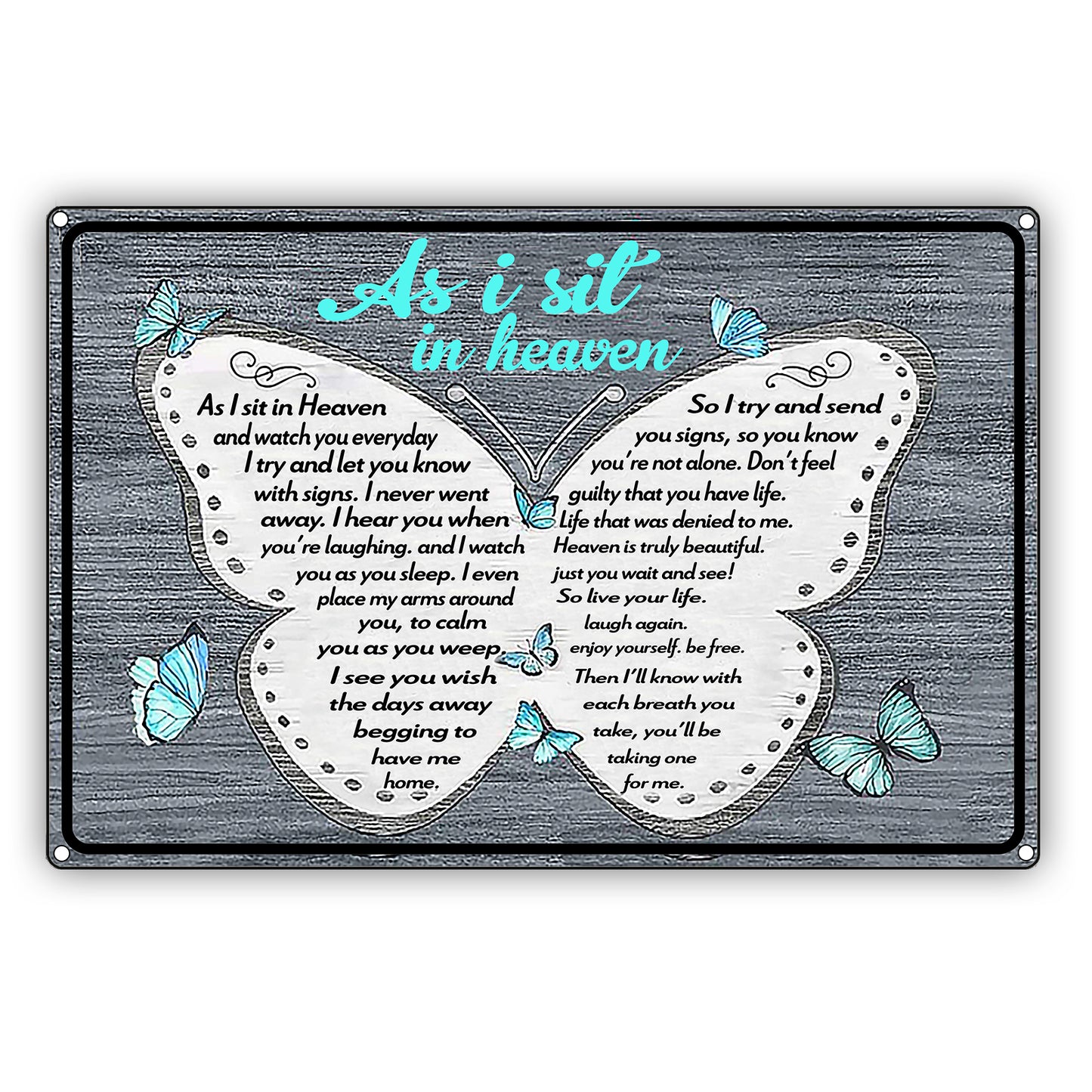 As I Set In Heaven Vintage Sign