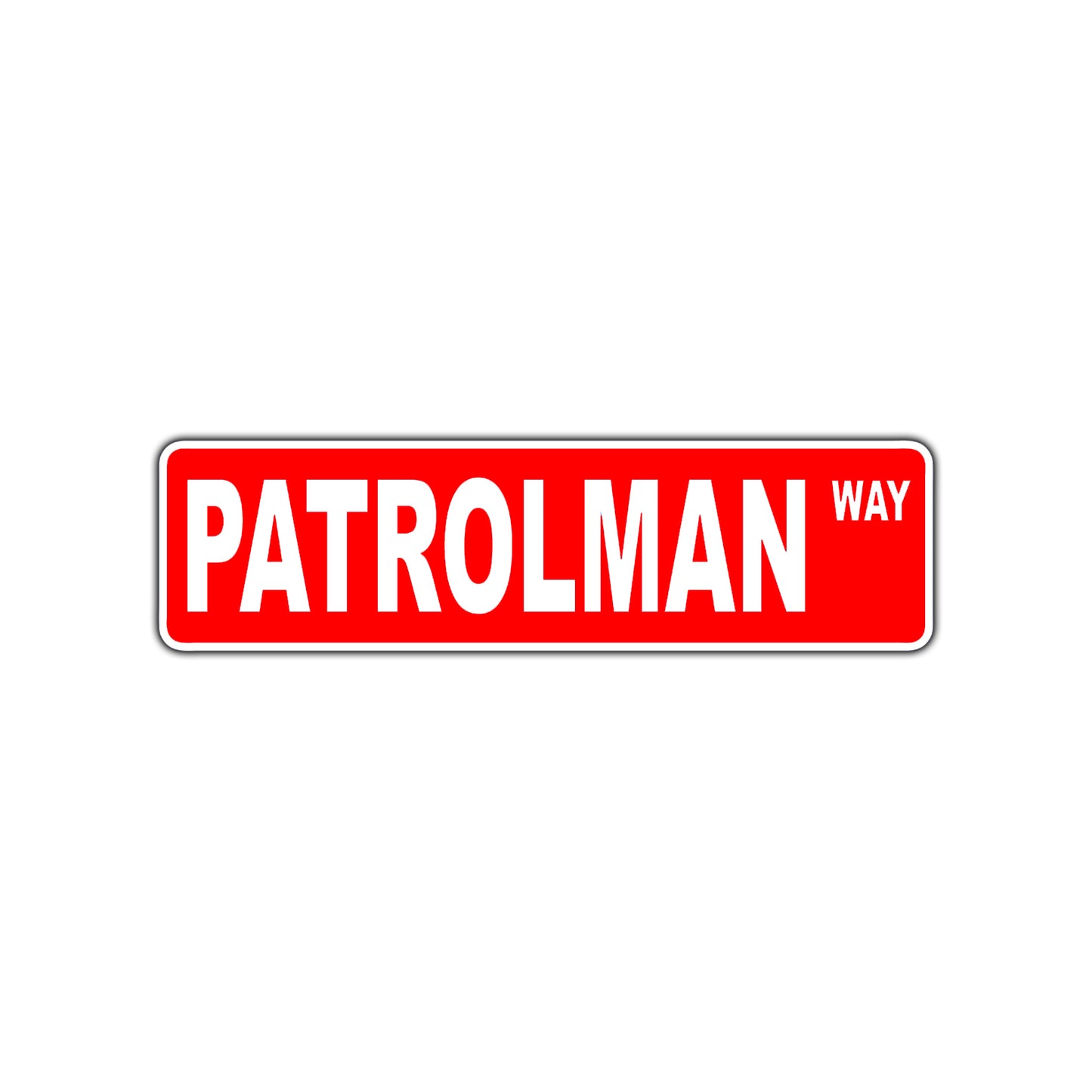 Patrolman Way Road Aluminum Metal Novelty Street Plate Sign Wall Gift Decor