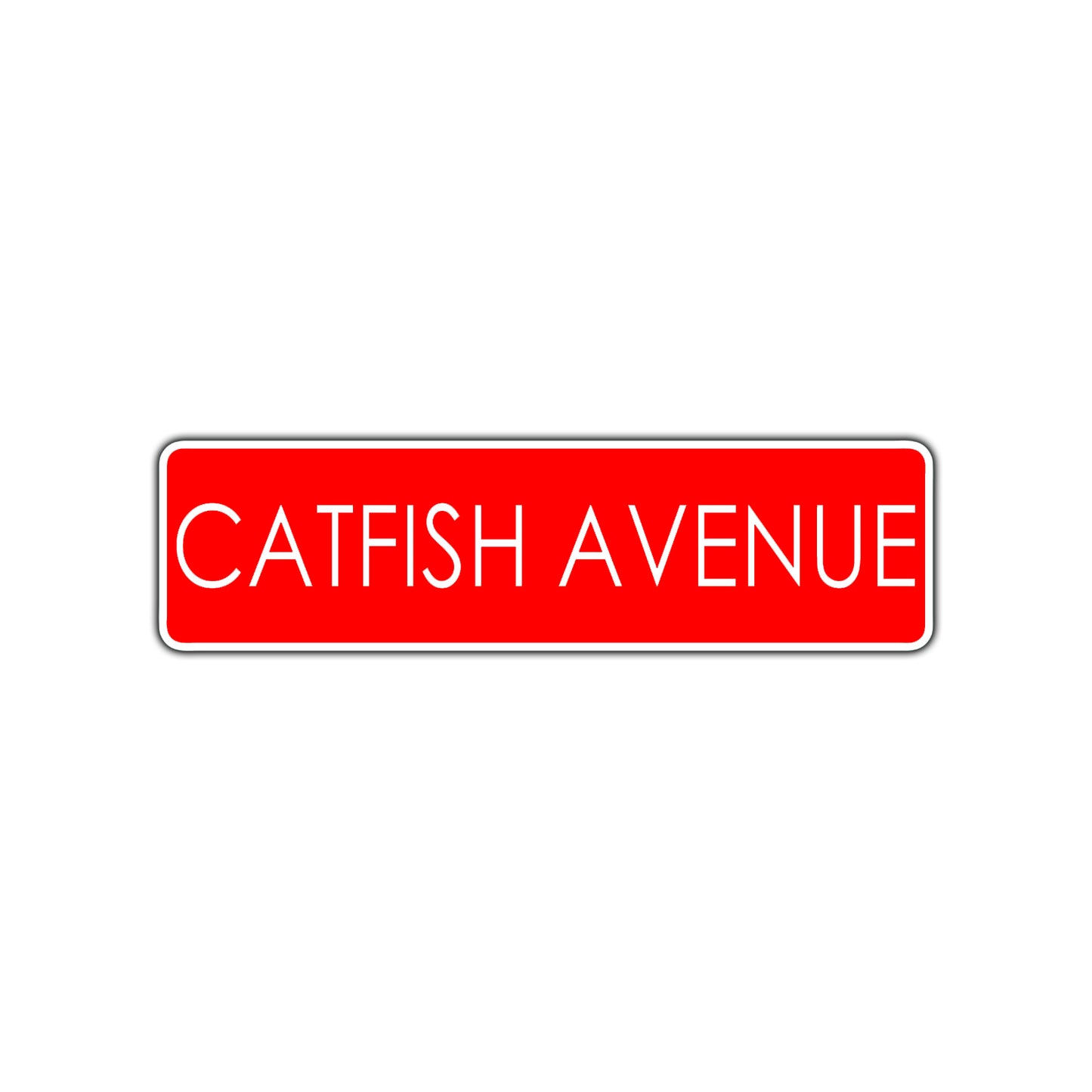 Catfish Avenue Road Aluminum Metal Novelty Street Plate Sign Wall Gift Decor