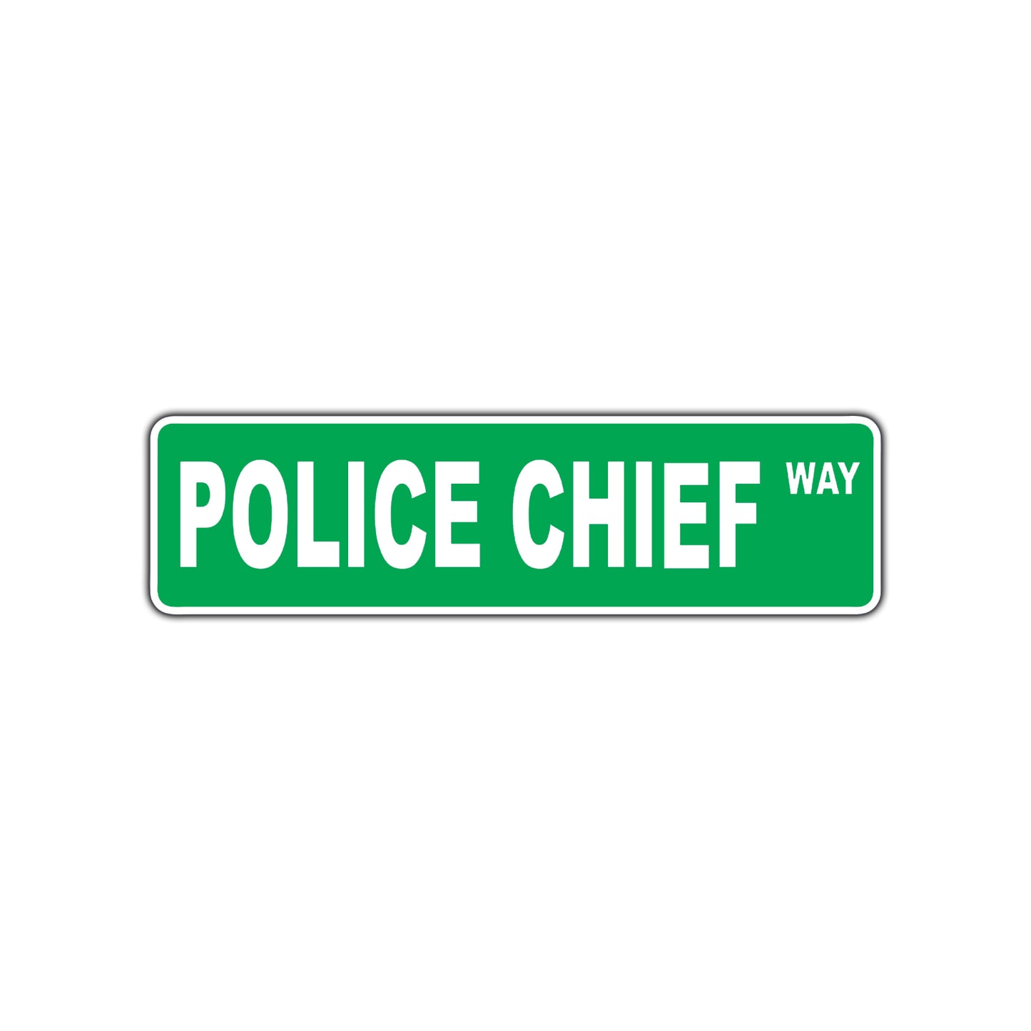 Police Chief Way Appreciation Road Aluminum Metal Novelty Street Plate Sign Wall Gift Decor