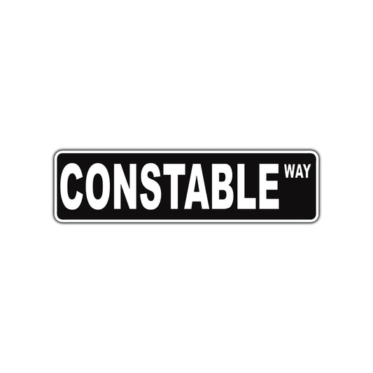 Constable Way Appreciation Road Aluminum Metal Novelty Street Plate Sign Wall Gift Decor