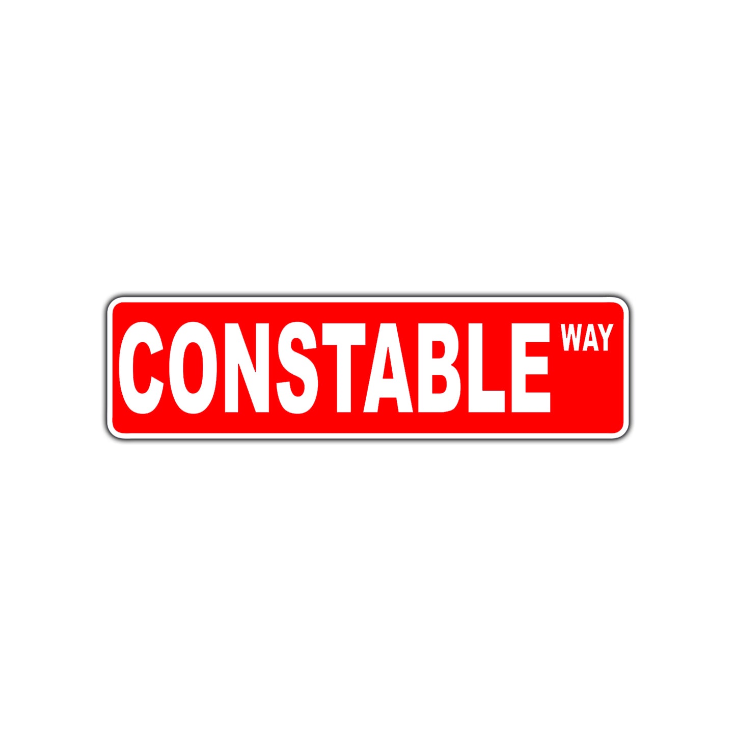Constable Way Appreciation Road Aluminum Metal Novelty Street Plate Sign Wall Gift Decor