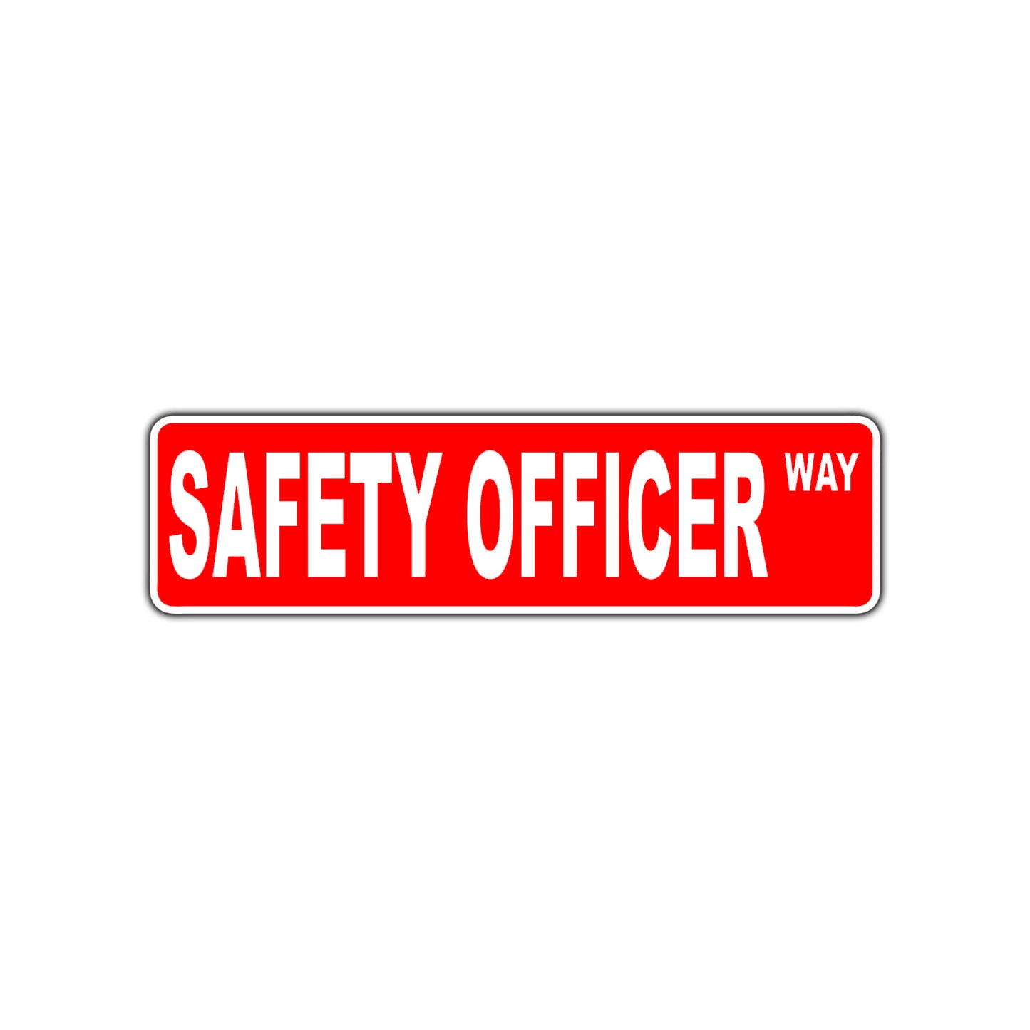 Safety Officer Way Aluminum Metal Novelty Street Plate Sign Wall Gift Decor