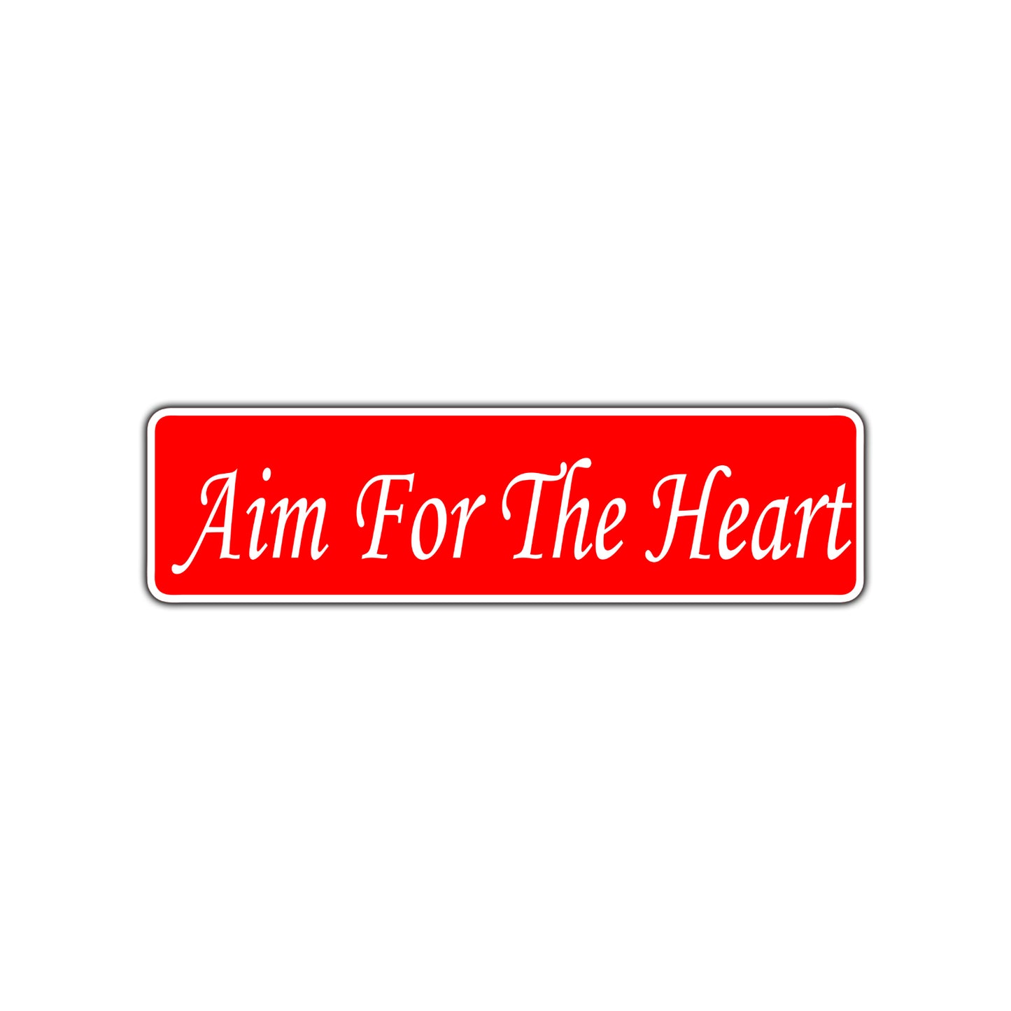 Aim For The Heart Valentine’s Day Novelty Street Metal Plate Wall Decor Aluminum Sign