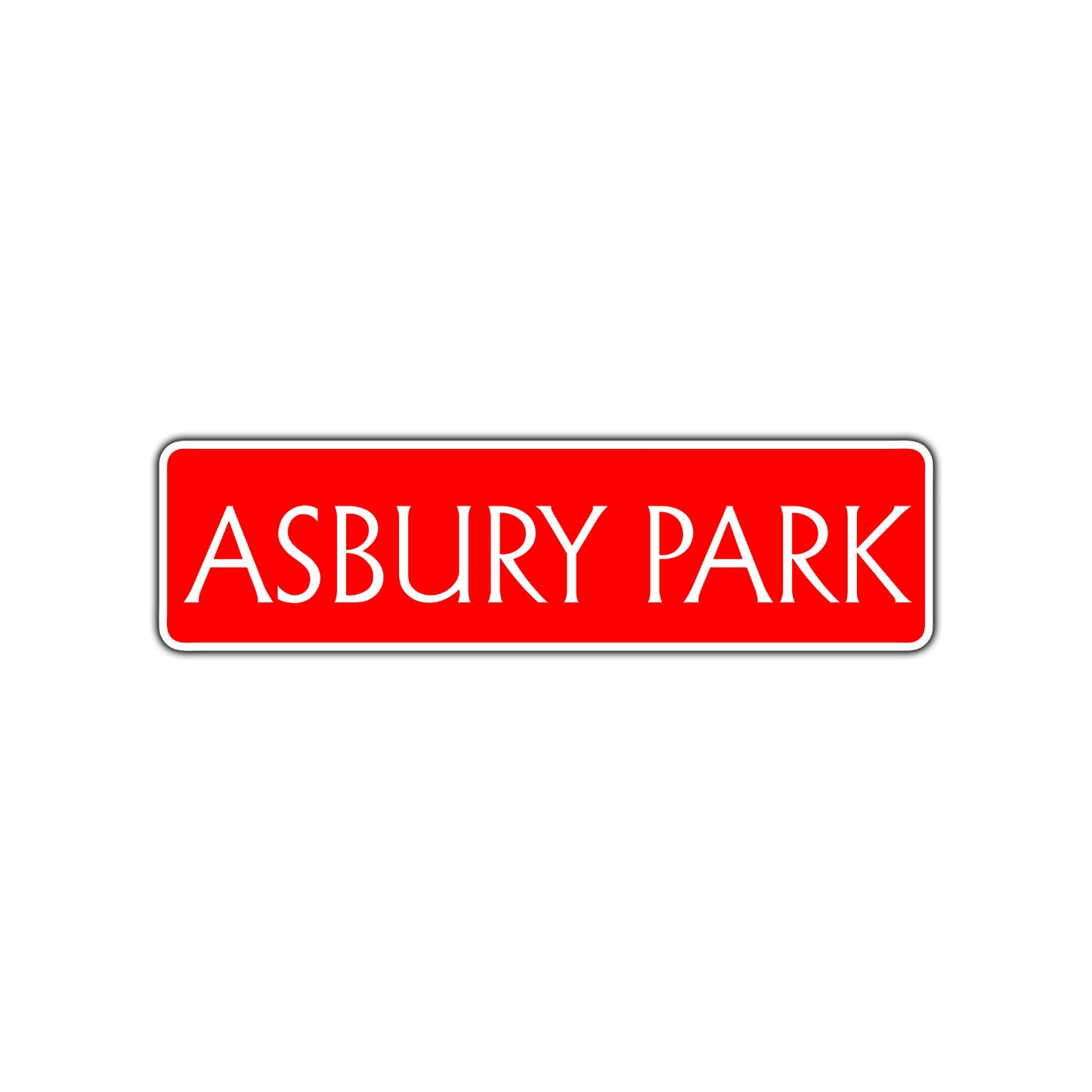 Asbury Park New Jersey Road Aluminum Metal Novelty Street Plate Sign Wall Gift Decor