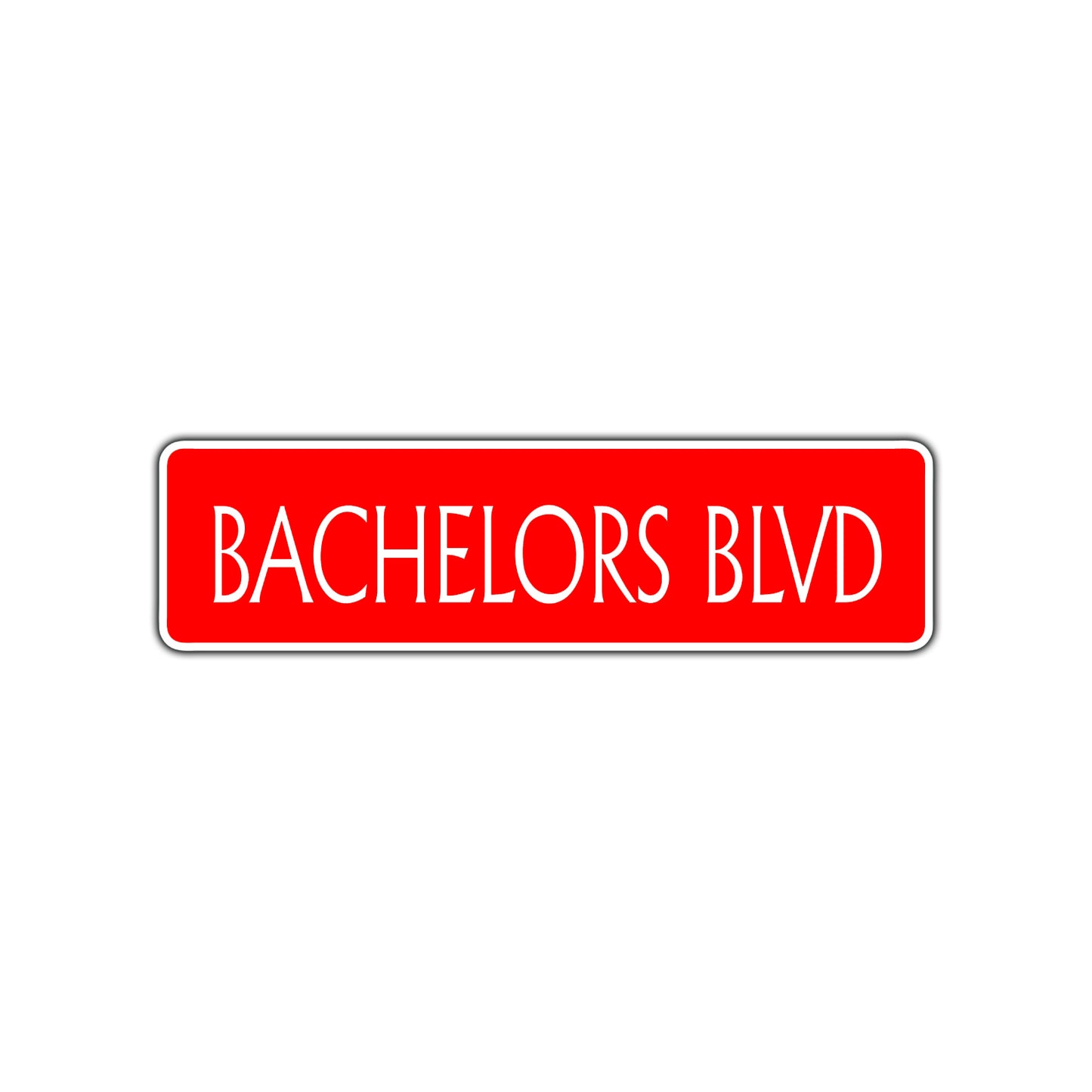 Bachelors Boulevard Road Aluminum Metal Novelty Street Plate Sign Wall Gift Decor