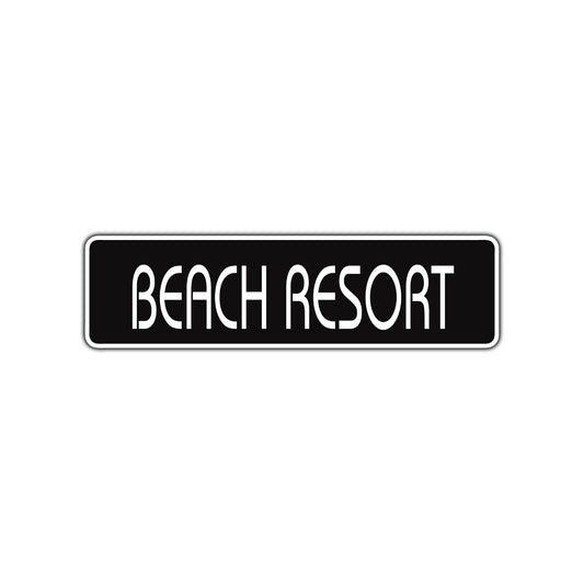 Beach Resort Hotel Road Aluminum Metal Novelty Street Plate Sign Wall Gift Decor