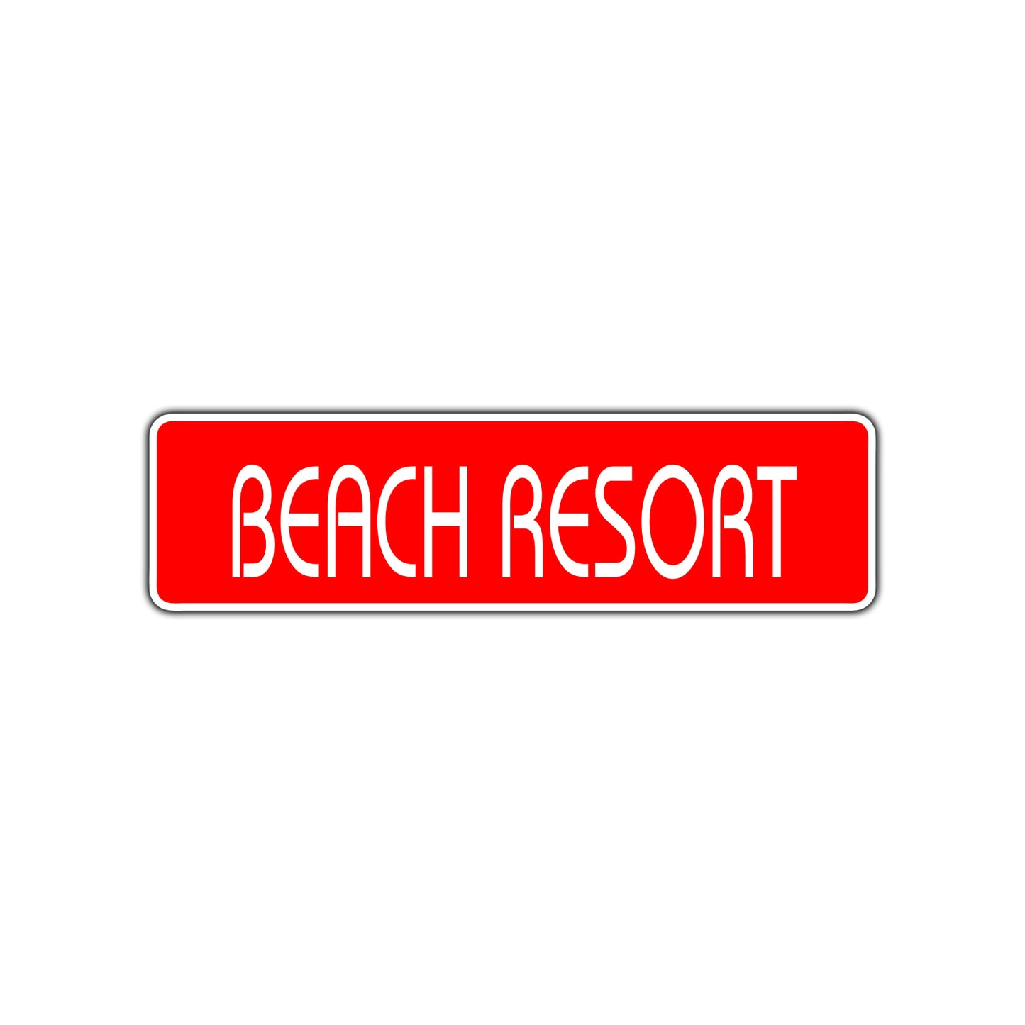 Beach Resort Hotel Road Aluminum Metal Novelty Street Plate Sign Wall Gift Decor