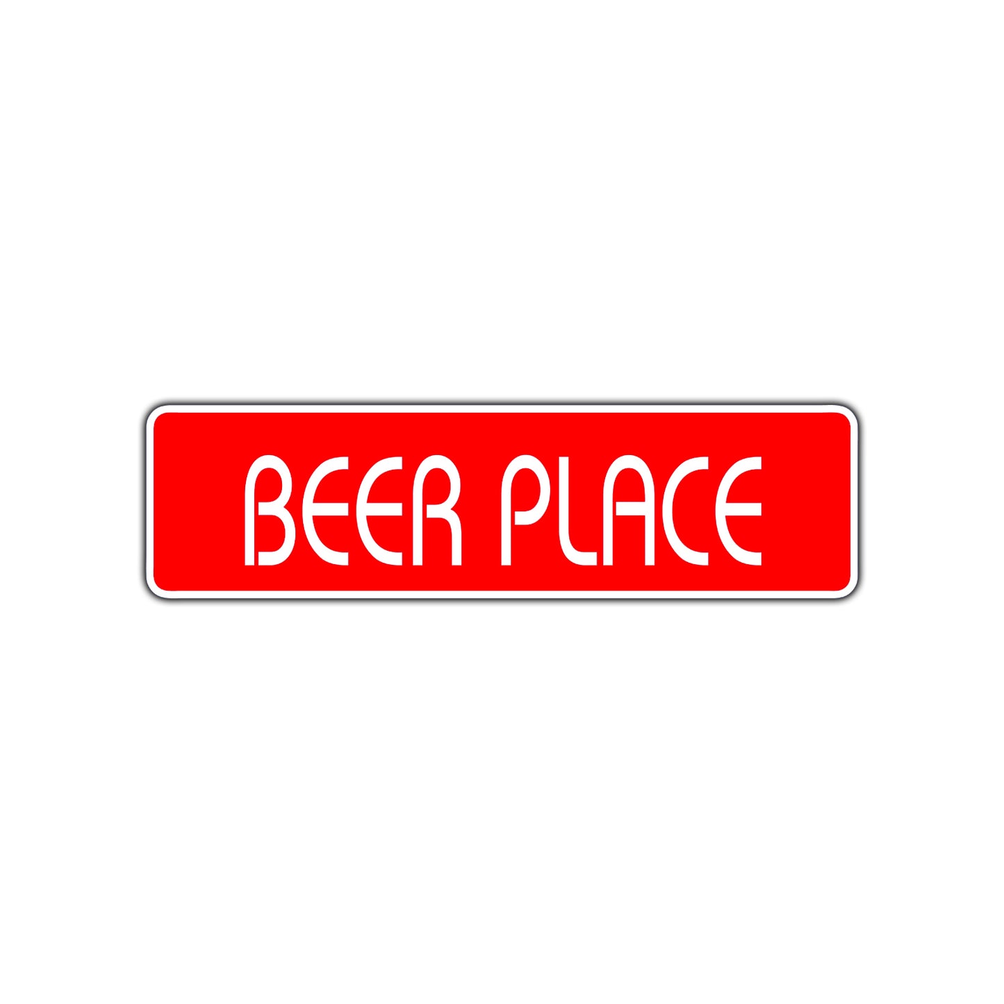 Beer Place Road Aluminum Metal Novelty Street Plate Sign Wall Gift Decor