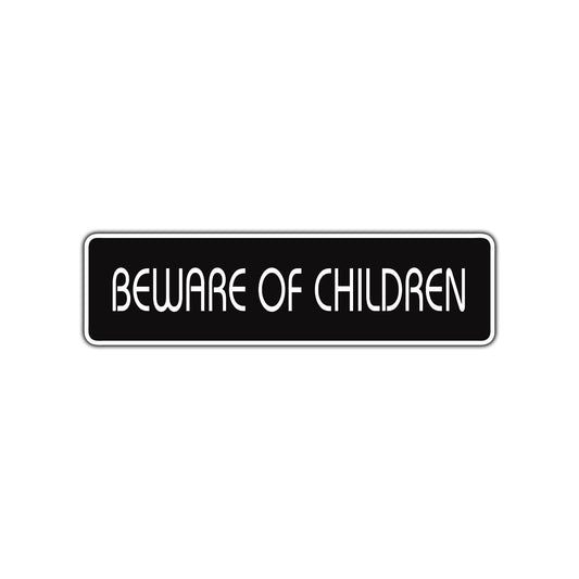 Beware of Children Funny Road Aluminum Metal Novelty Street Plate Sign Wall Gift Decor