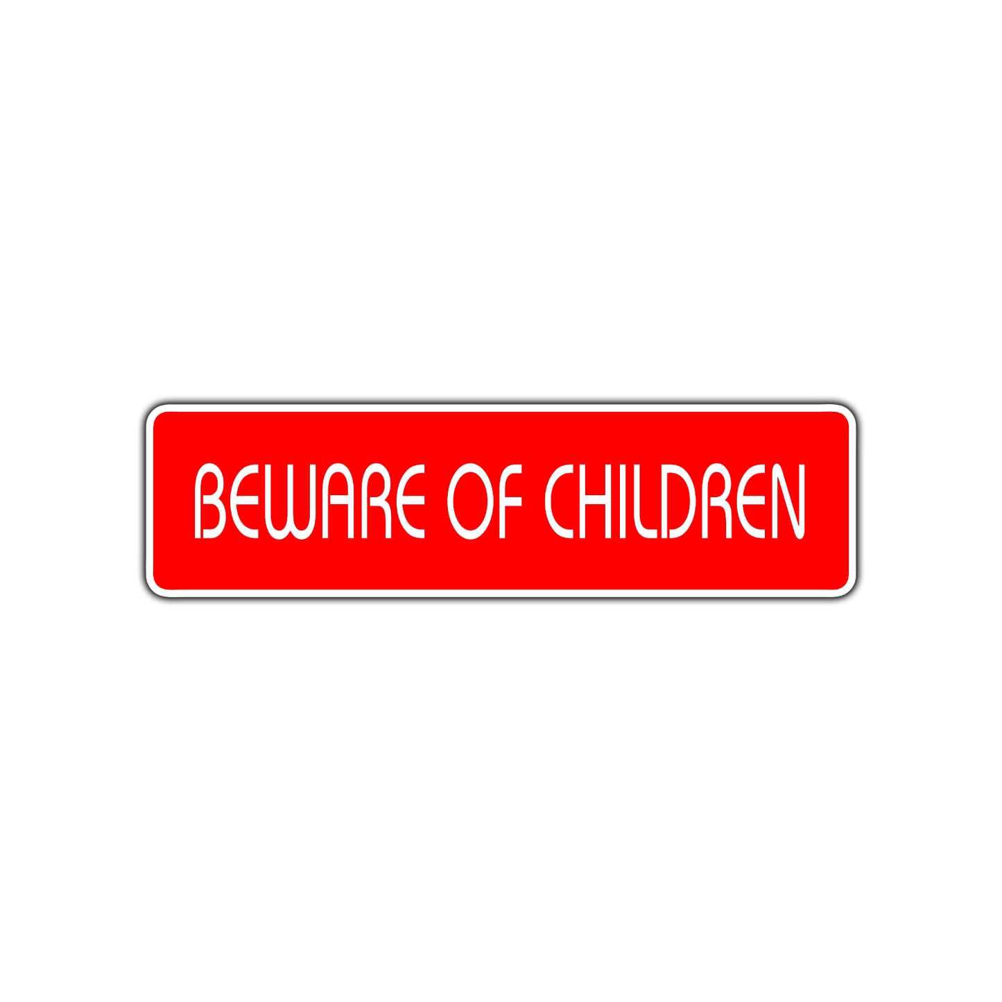 Beware of Children Funny Road Aluminum Metal Novelty Street Plate Sign Wall Gift Decor