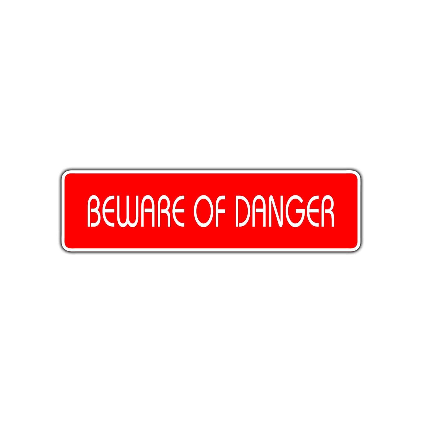 Beware of Danger Road Aluminum Metal Novelty Street Plate Sign Wall Gift Decor